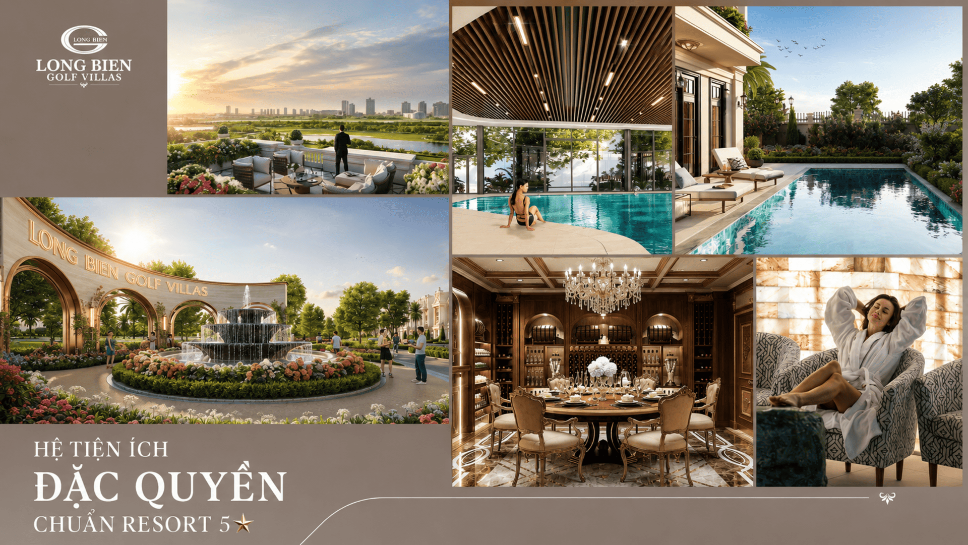 Tận hưởng chất sống thượng lưu với hệ thống tiện ích đặc quyền chuẩn 6 sao, mang lại trải nghiệm nghỉ dưỡng xa hoa ngay tại nhà.